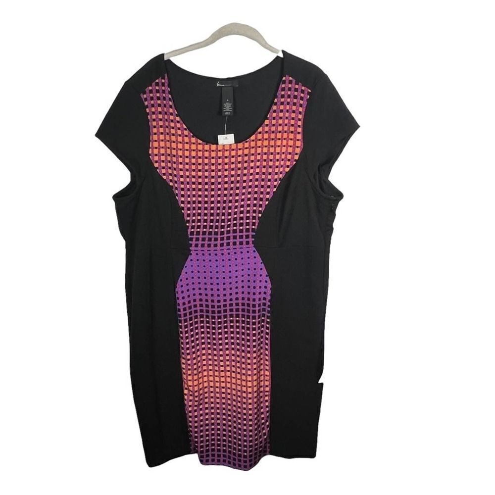 Lane Bryant Orange And Pink Geometric Print Dress